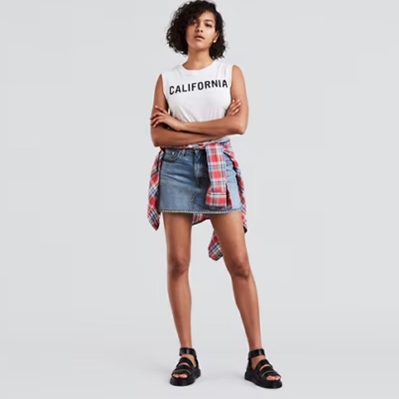 Levi's Dresses & Skirts - Levi Deconstructed Mini Denim Skirt